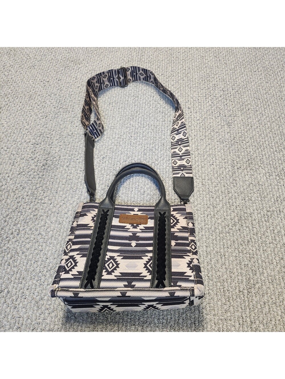 Wrangler Aztec Patterned Tote Bag with Adjustable Shoulder Strap
